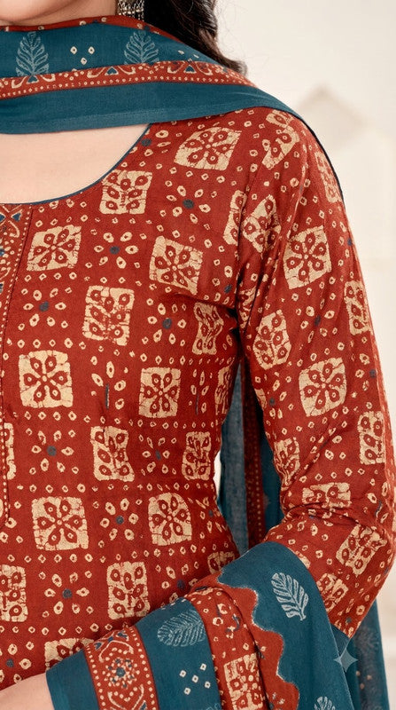 Sage & Plum Floral Patiala Suit — House of Kapasa