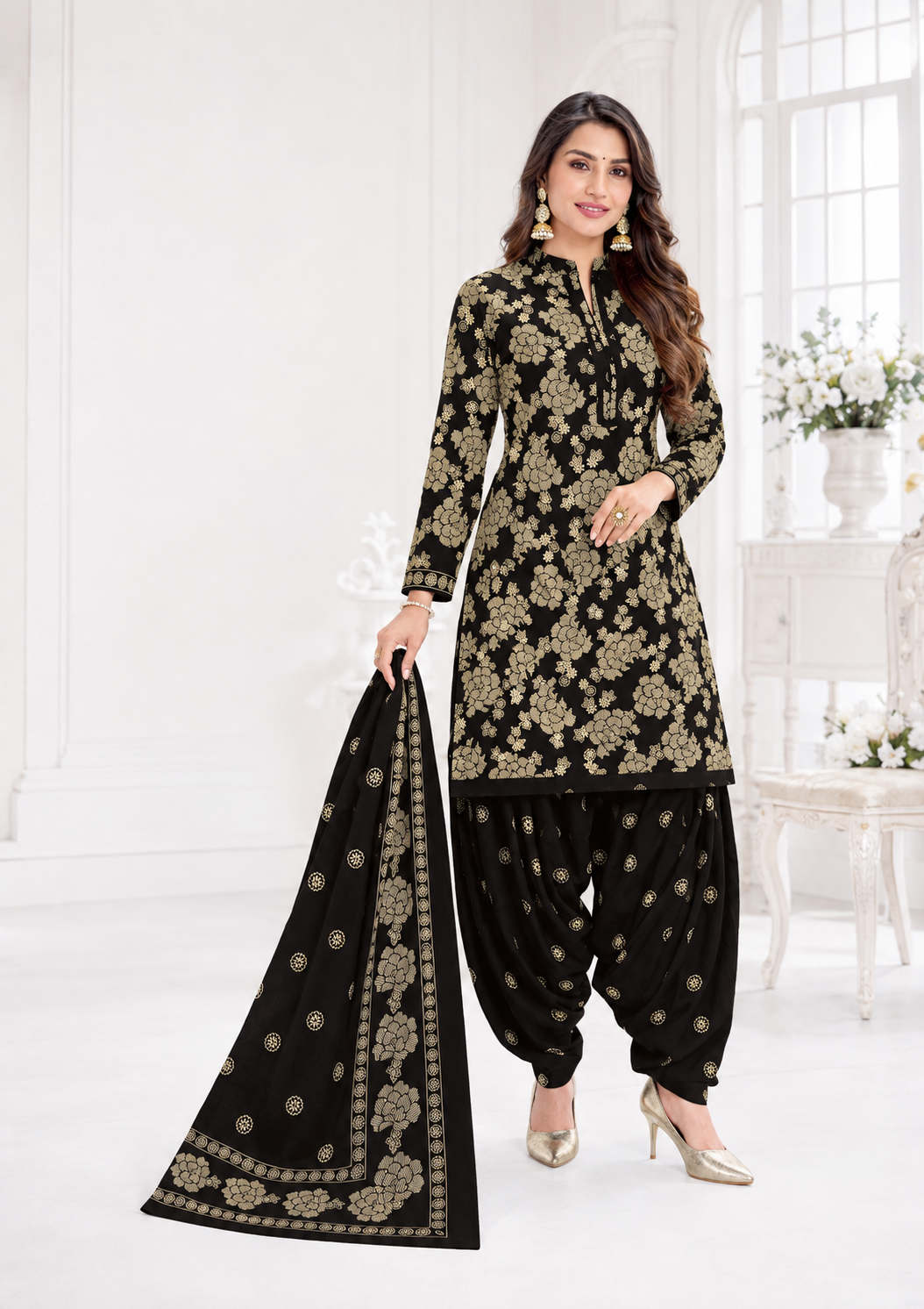 Noor Noir &amp; Gold Patiala Suit