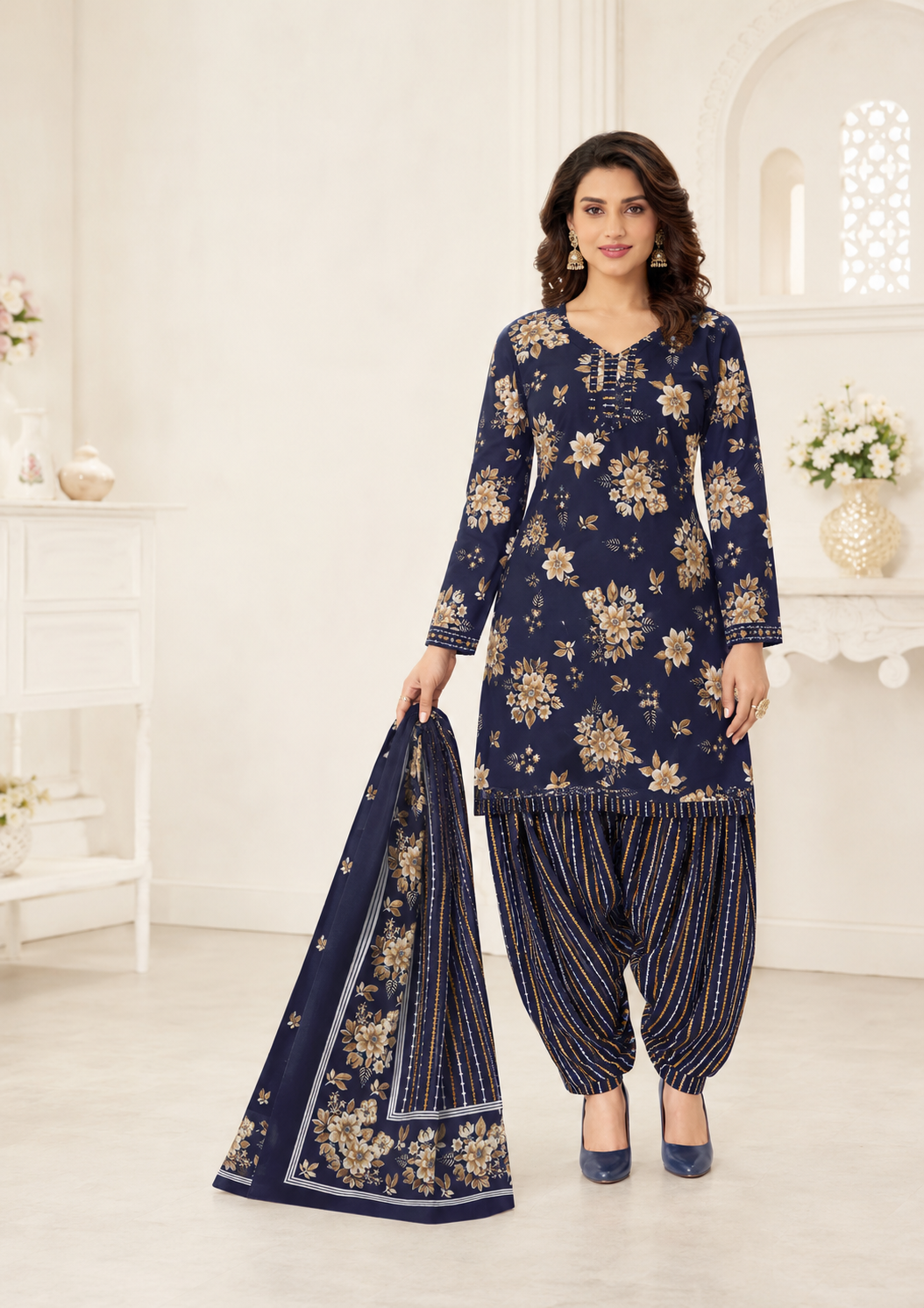 Anaya Midnight Navy Patiala Suit