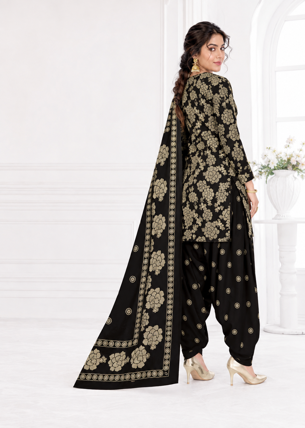 Noor Noir &amp; Gold Patiala Suit