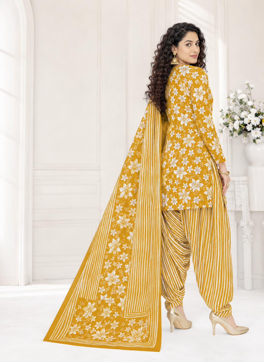 Suhana Sunflower Mustard Patiala Suit