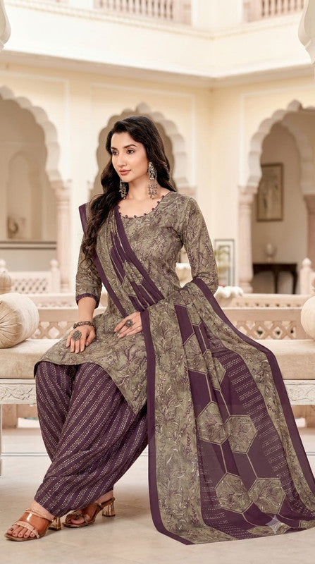 Rust Bandhani Patiala Suit with Teal Dupatta — House of Kapasa