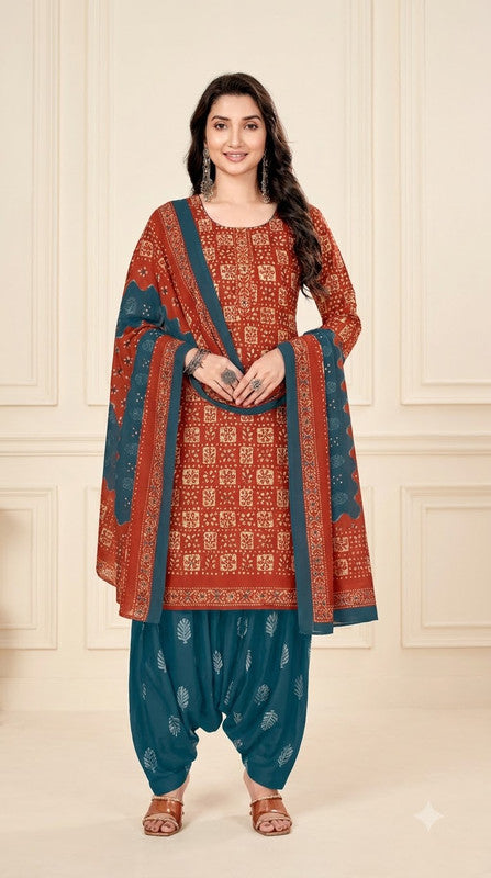 Sage & Plum Floral Patiala Suit — House of Kapasa