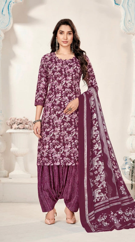 Wine Bandhani Patiala Suit — House of Kapasa