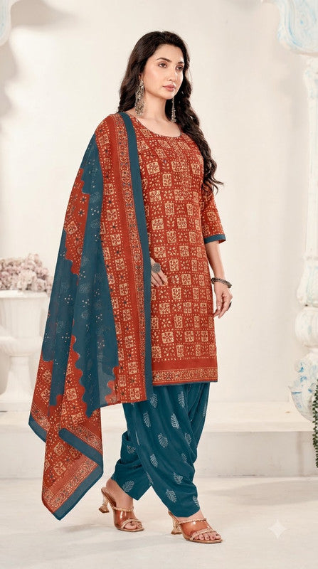 Sage & Plum Floral Patiala Suit — House of Kapasa