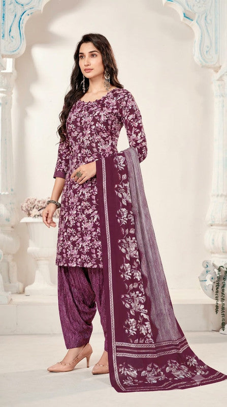 Wine Bandhani Patiala Suit — House of Kapasa