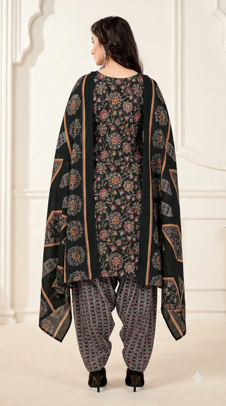Bottle Green Floral Patiala Suit — House of Kapasa