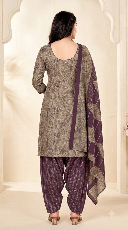 Rust Bandhani Patiala Suit with Teal Dupatta — House of Kapasa